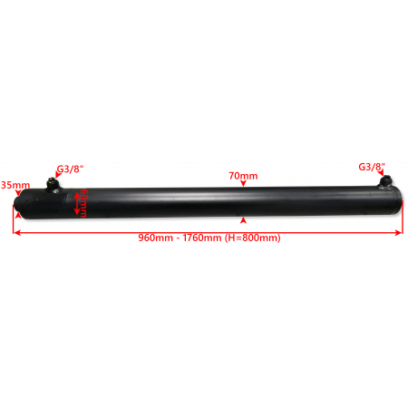 SIŁOWNIK HYDRAULICZNY SMTG 60x35 SKOK 800 2-STR
